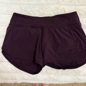 Lulu Womens Purple Shorts, size 6 tall